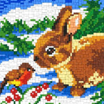 Stickit Hase im Schnee