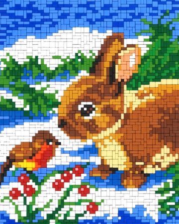 Stickit Hase im Schnee