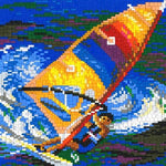 Stickit_Mosaik ,,Der Windsurfer,,