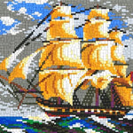 Stickit-Mosaik ,,Segelschiff Dreimaster,,