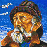 Stickit Pixel-Mosaik ,, Fischer mit Pfeife ,,