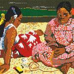 Stickit Pixel-Mosaik ,, Frauen auf Tahiti ,,