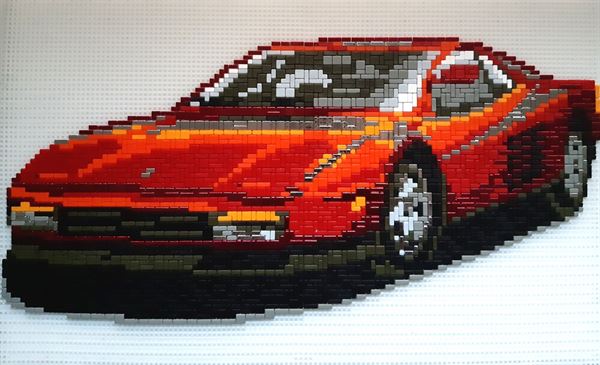 Roter Metallic-Flitzer