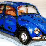 Blauer Oldtimer Metallic