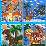 Stickit-Pixel "kleine Dinos 4 in 1"