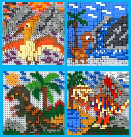 Stickit-Pixel "kleine Dinos 4 in 1"