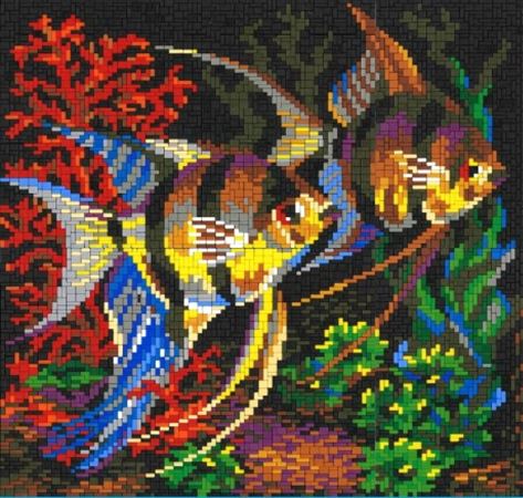 Stickit Mosaik Segelflosser mit Korallen