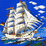 Stickit-Stecksystem Segelschiff mit XXL-Steckvorlage