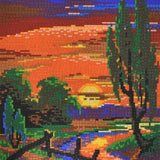 Stecksystem Sonnenuntergang mit XXL-Steckvorlage