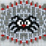 Stickit-Pixel Spinne im Netz