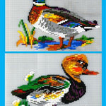 Stickit-Pixel Stock u. Kolbenente 2 in 2