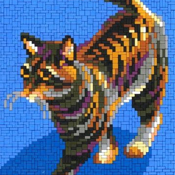 Stickit Pixel Tigerkatze