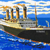 Stecksystem Titanic fahrend mit XXL-Steckvorlage