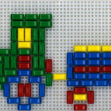 Stickit-Pixel Grande Traktor m. Anhänger