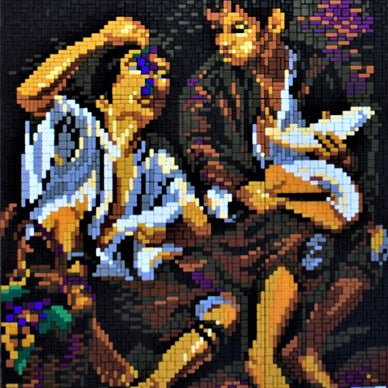 Stickit Pixelpuzzle ,,Trauben und Melonen,,