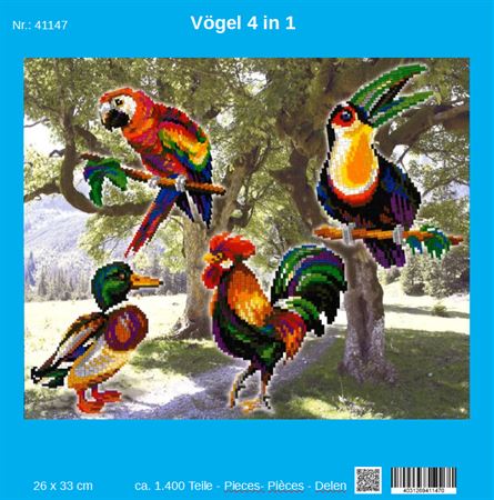 Stecksystem Vögel 4 in 1