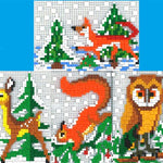 Stickit Waldtiere im Winter 4 in 4