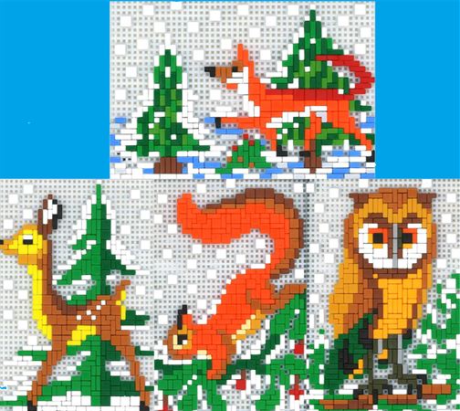 Stickit Waldtiere im Winter 4 in 4