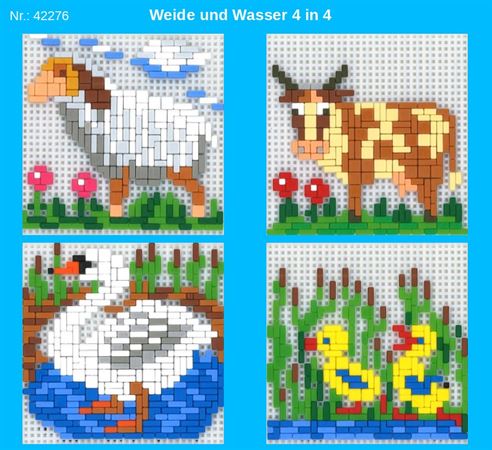 Stickit-Pixel Weide und Wasser 4 in 4