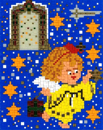 Stickit-Pixel Weihnachtsengel Nachleuchtend