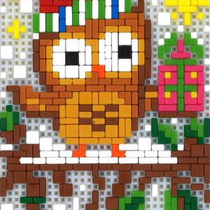 Stickit-Pixel Weihnachtseule