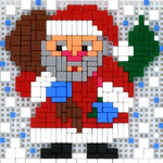 Stickit-Pixel Weihnachtsmann Kinder Motiv
