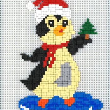 Stikit Pixel Mosaik ,,Weihnachtspinguin,,