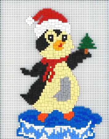 Stikit Pixel Mosaik ,,Weihnachtspinguin,,