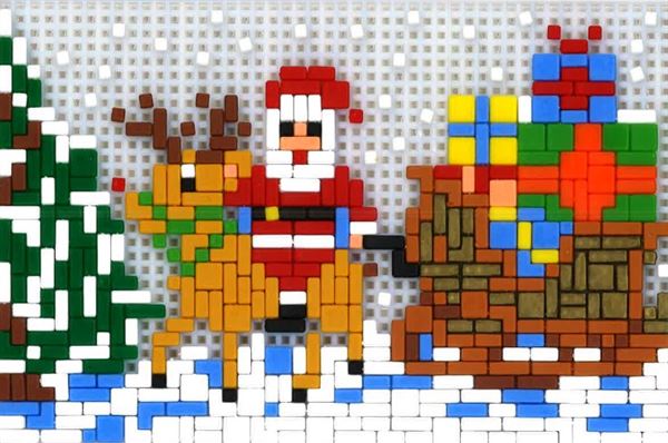 Stickit-Pixel Weihnachtsschlitten