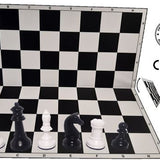 Schachset "Profi" mit Schachbrett und Schachfiguren KH 93 mm, weiss-schwarz