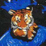 Stecksystem Weltraumtiger mit XXL-Steckvorlage