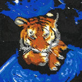 Stecksystem Weltraumtiger mit XXL-Steckvorlage