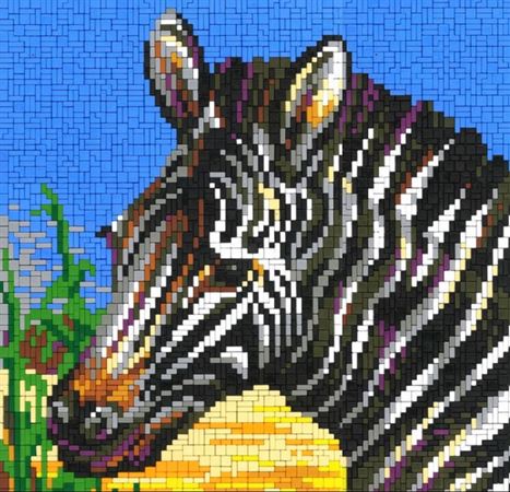 Stickit Mosaik-Pixel Zebra