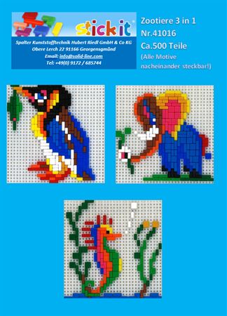 Stecksystem Zootiere 3 in 1