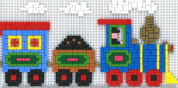 Stickit-Pixel bunter Zug