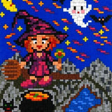 Stickit-Pixel die fliegende Hexe