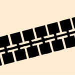 Farbstreifen Einser beige 10 Streifen