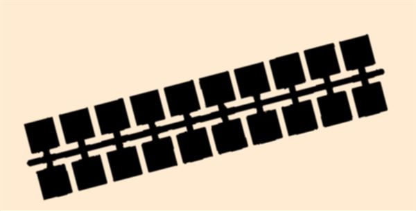 Farbstreifen Einser beige 10 Streifen