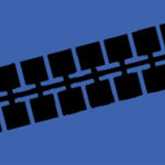 Farbstreifen Einser dunkelblau 10 Streifen