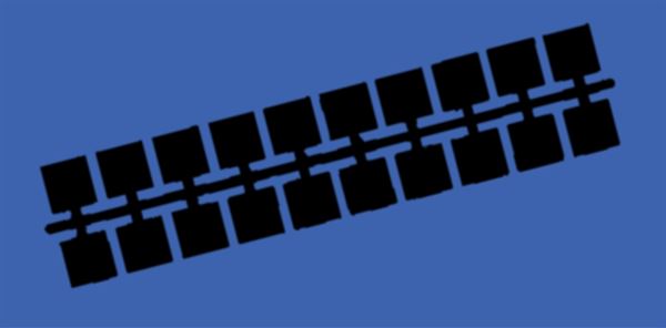 Farbstreifen Einser dunkelblau 10 Streifen