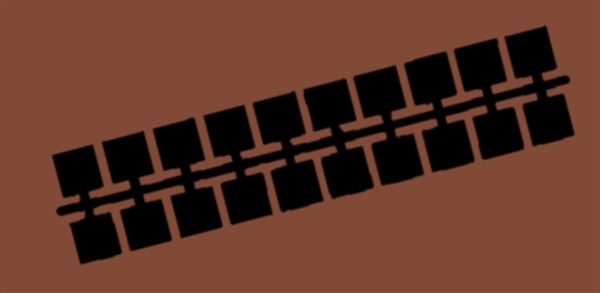 Farbstreifen Einser dunkelbraun 10 Streifen