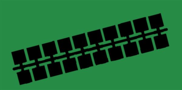 Farbstreifen Einser dunkelgrün 10 Streifen