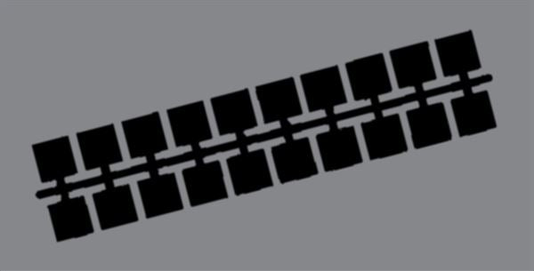 Farbstreifen Einser dunkelgrau 10 Streifen