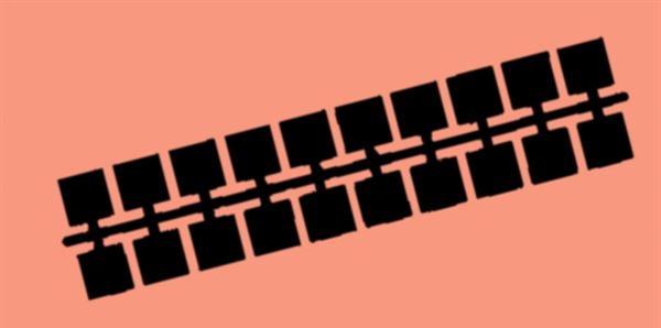 Farbstreifen Einser fleisch 10 Streifen