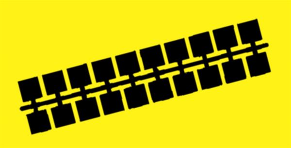 Farbstreifen Einser gelb 10 Streifen