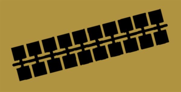 Farbstreifen Einser gold 10 Streifen