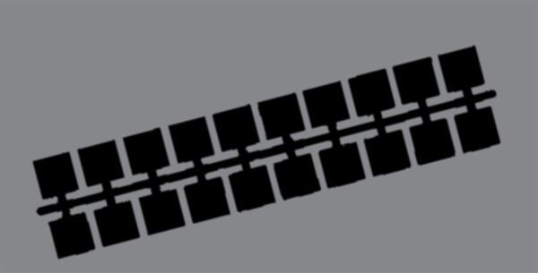 Farbstreifen Einser grau P1 10 Streifen