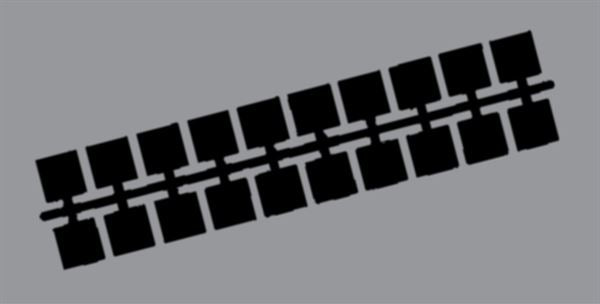 Farbstreifen Einser grau P2 10 Streifen
