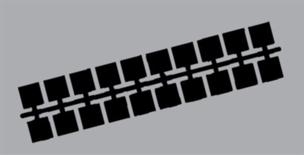 Farbstreifen Einser grau P3 10 Streifen