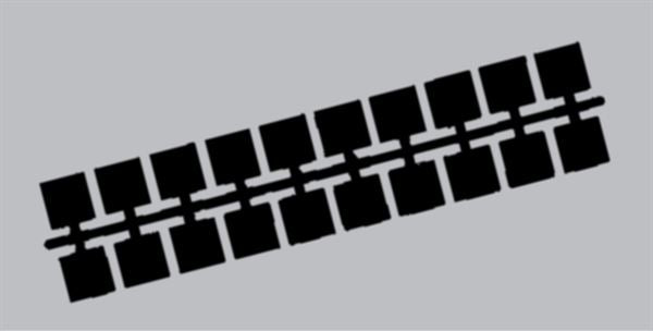 Farbstreifen Einser grau P4 10 Streifen
